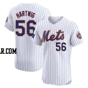 Grant Hartwig Men's New York Mets White Elite Home Patch Jersey