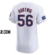 Grant Hartwig Men's New York Mets White Elite Home Patch Jersey