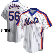 Grant Hartwig Men's New York Mets White Replica Home Cooperstown Collection Jersey