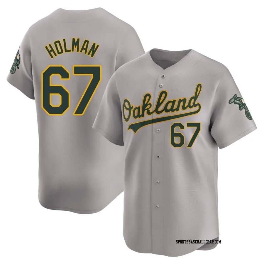 Grant Holman Men's Oakland Athletics Gray Limited Away Jersey