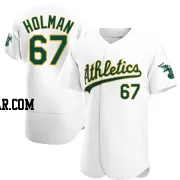 Grant Holman Men's Oakland Athletics White Authentic Home Jersey