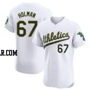 Grant Holman Men's Oakland Athletics White Elite Home Jersey