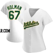 Grant Holman Women's Oakland Athletics White Authentic Home Jersey