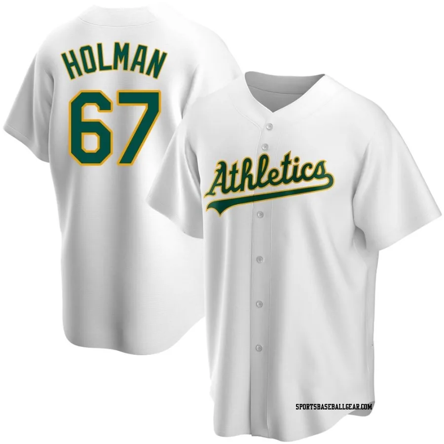 Grant Holman Youth Oakland Athletics White Replica Home Jersey