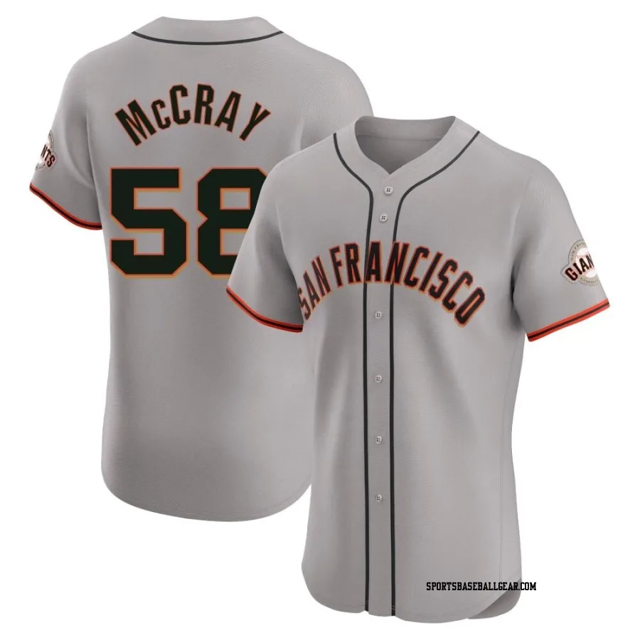 Grant McCray Men's San Francisco Giants Gray Elite Road Jersey