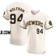 Grant Wolfram Men's Milwaukee Brewers Cream Elite Home Jersey