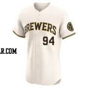 Grant Wolfram Men's Milwaukee Brewers Cream Elite Home Jersey