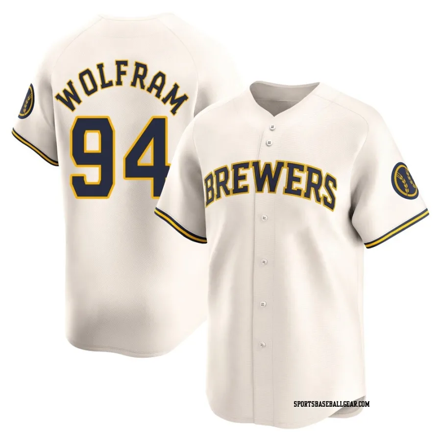 Grant Wolfram Men's Milwaukee Brewers Cream Limited Home Jersey