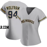 Grant Wolfram Women's Milwaukee Brewers Gray Authentic Road Jersey