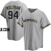 Grant Wolfram Youth Milwaukee Brewers Gray Replica Road Jersey