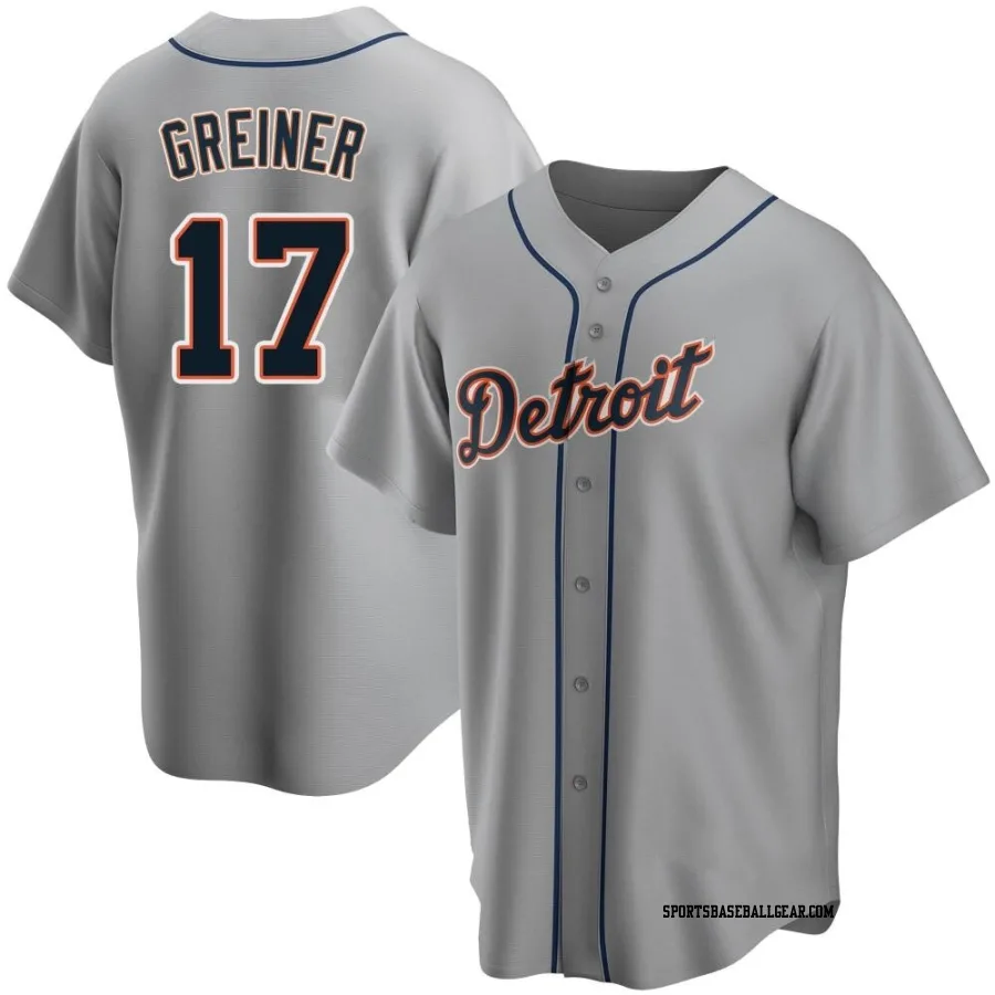 Grayson Greiner Men's Detroit Tigers Gray Replica Road Jersey