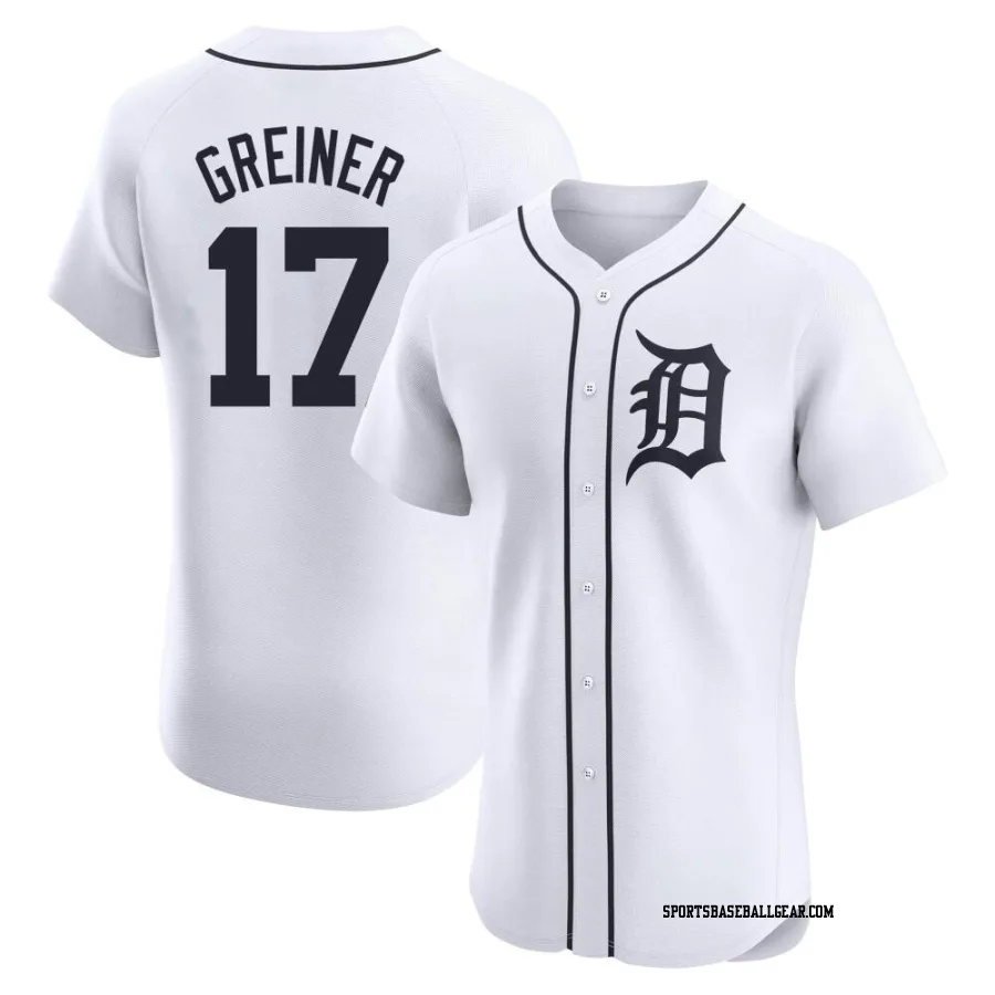 Grayson Greiner Men's Detroit Tigers White Elite Home Jersey