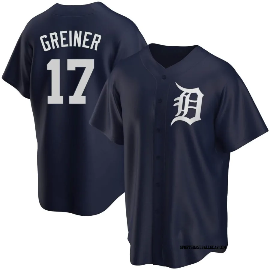 Grayson Greiner Youth Detroit Tigers Navy Replica Alternate Jersey