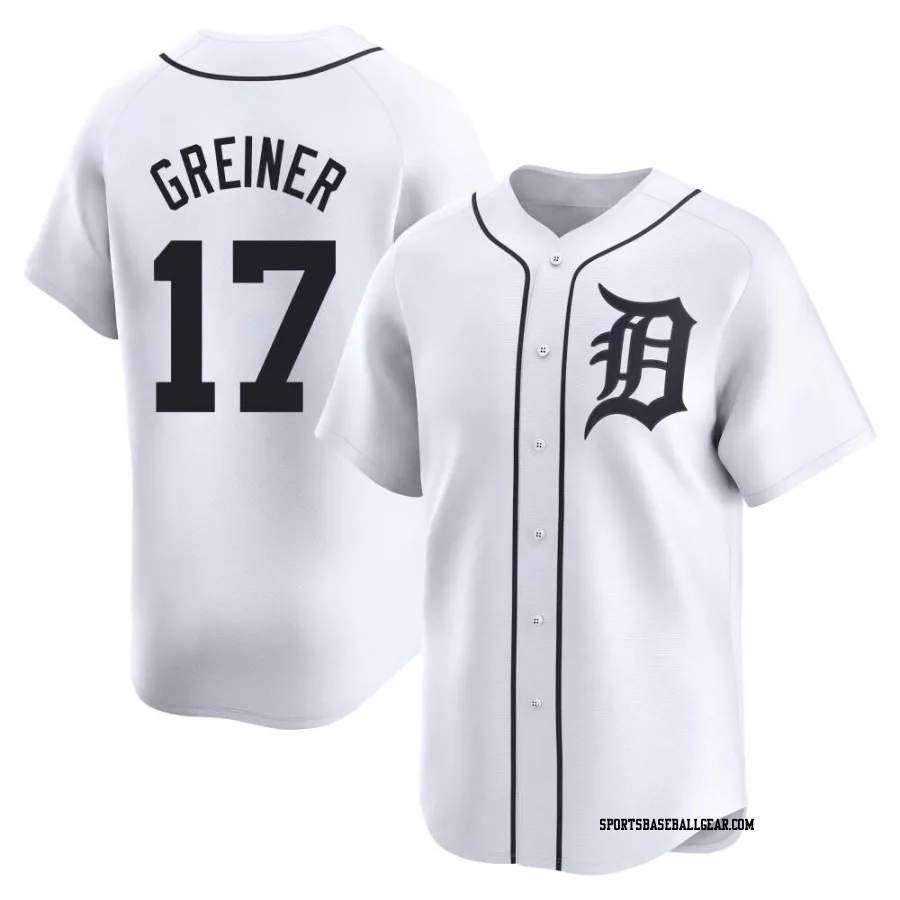 Grayson Greiner Youth Detroit Tigers White Limited Home Jersey