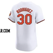 Grayson Rodriguez Men's Baltimore Orioles White Elite Home Jersey