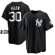 Greg Allen Men's New York Yankees Black/White Replica Jersey