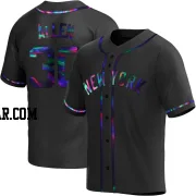 Greg Allen Youth New York Yankees Black Holographic Replica Alternate Jersey