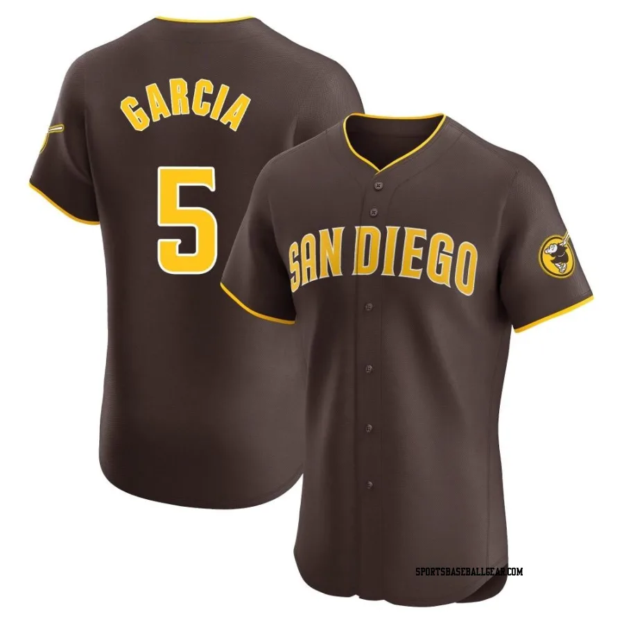 Greg Garcia Men's San Diego Padres Brown Elite Road Vapor Premier Jersey