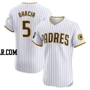 Greg Garcia Men's San Diego Padres White Elite Home Patch Jersey