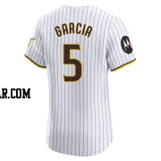 Greg Garcia Men's San Diego Padres White Elite Home Patch Jersey