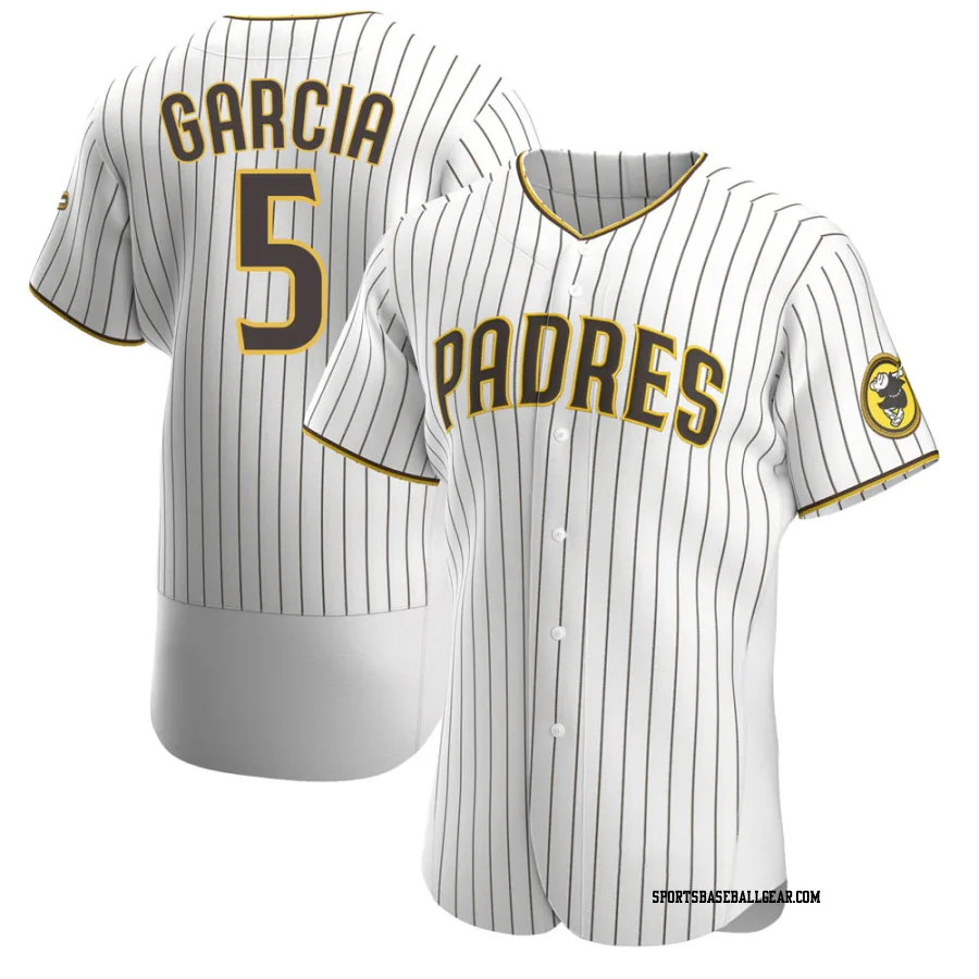 Greg Garcia Men's San Diego Padres White/Brown Authentic Home Jersey