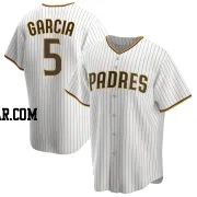 Greg Garcia Men's San Diego Padres White/Brown Replica Home Jersey