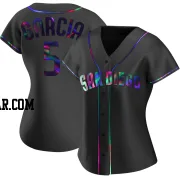 Greg Garcia Women's San Diego Padres Black Holographic Replica Alternate Jersey