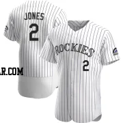 Greg Jones Men's Colorado Rockies White Authentic Home Jersey