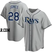 Greg Jones Men's Tampa Bay Rays Gray Replica Road Jersey