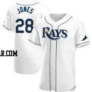 Greg Jones Men's Tampa Bay Rays White Authentic Home Jersey