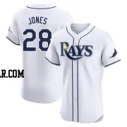 Greg Jones Men's Tampa Bay Rays White Elite Home Jersey