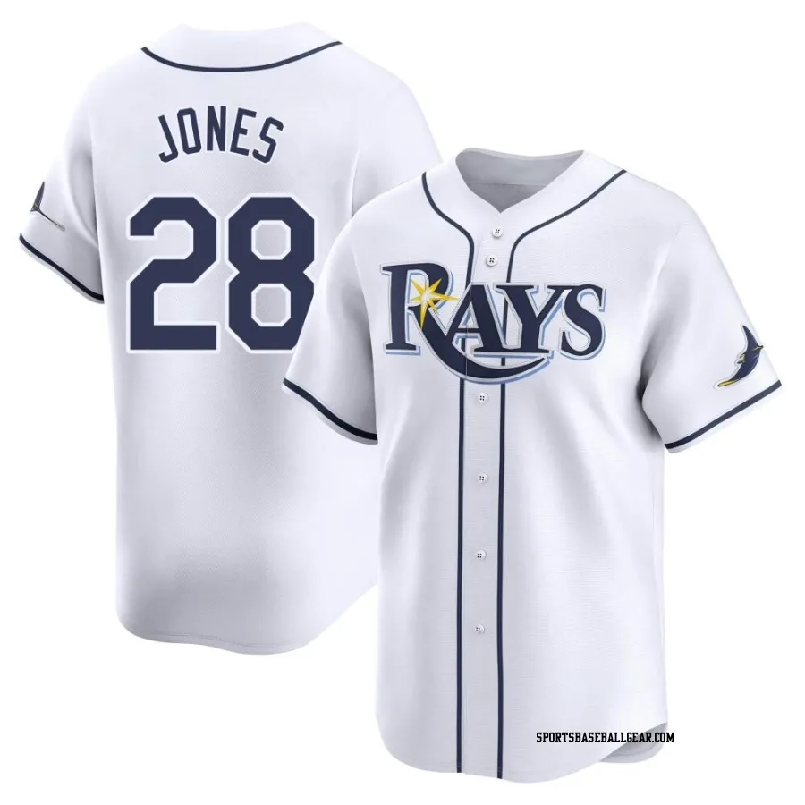 Greg Jones Men's Tampa Bay Rays White Limited Home Jersey