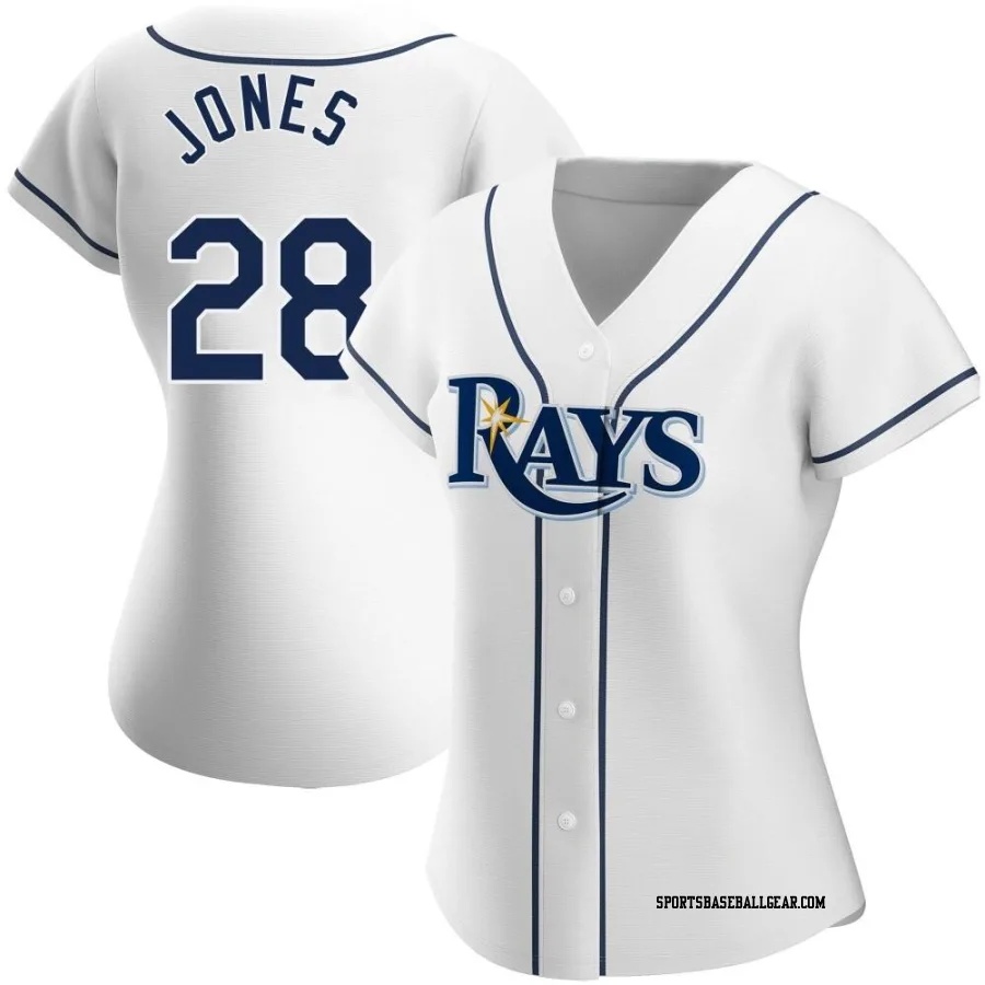 Greg Jones Women's Tampa Bay Rays White Replica Home Jersey