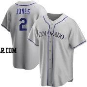 Greg Jones Youth Colorado Rockies Gray Replica Road Jersey