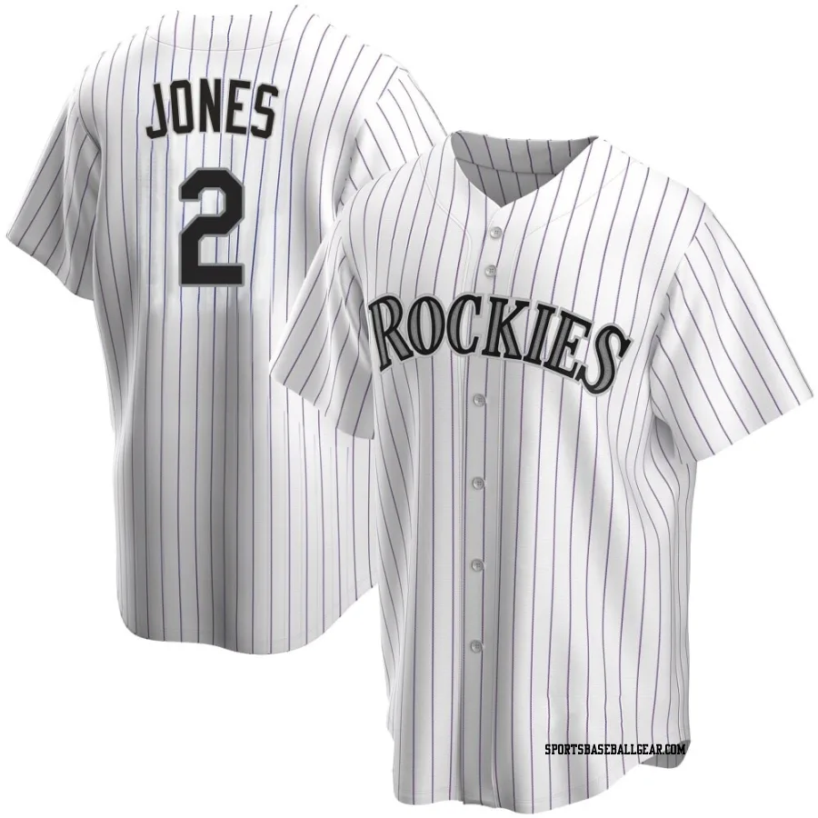 Greg Jones Youth Colorado Rockies White Replica Home Jersey