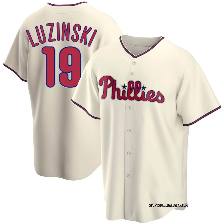 Greg Luzinski Men's Philadelphia Phillies Cream Replica Alternate Jersey