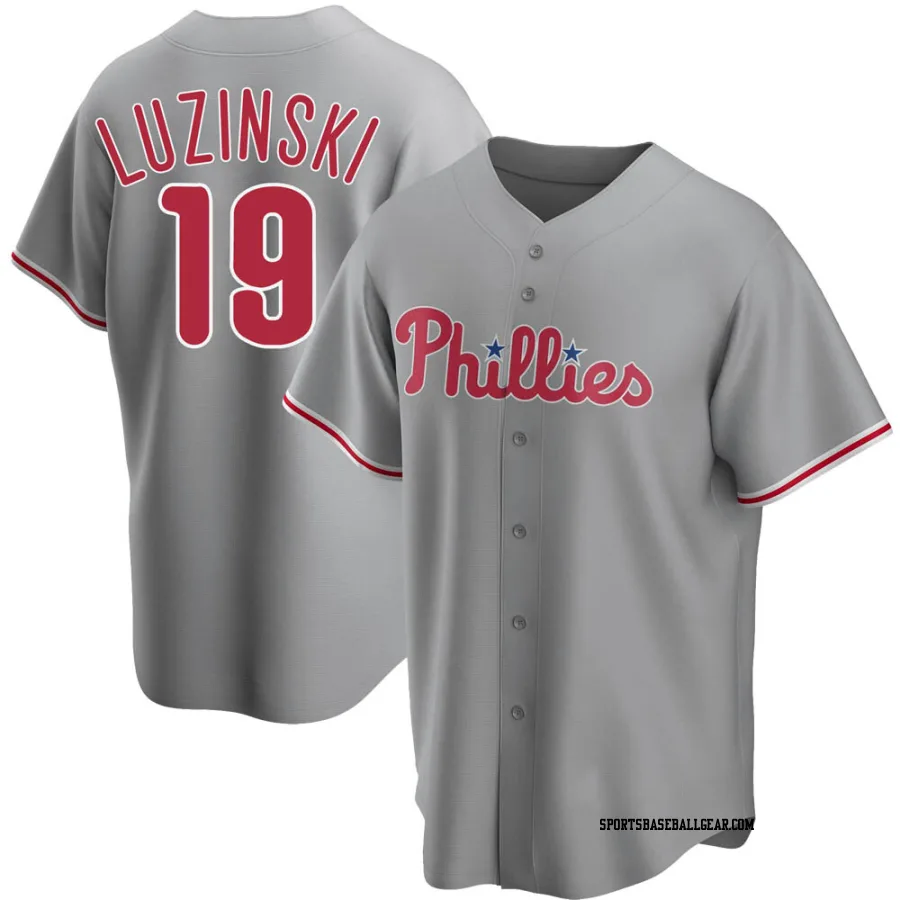 Greg Luzinski Men's Philadelphia Phillies Gray Replica Road Jersey