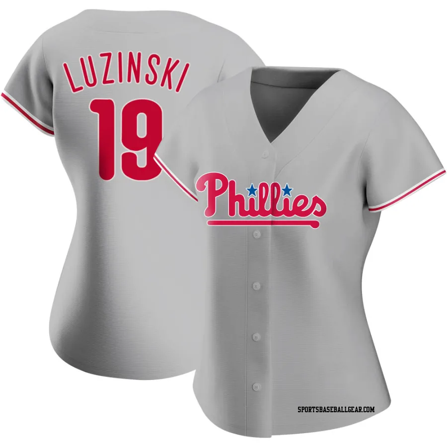 Greg Luzinski Women's Philadelphia Phillies Gray Authentic Road Jersey