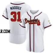 Greg Maddux Men's Atlanta Braves Gold Authentic White 2022 Program Jersey