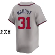 Greg Maddux Men's Atlanta Braves Gray Limited Away Jersey