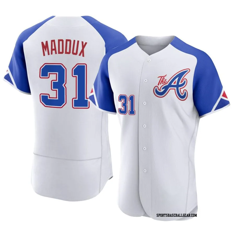 Greg Maddux Men's Atlanta Braves White Authentic 2023 City Connect Jersey