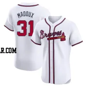 Greg Maddux Men's Atlanta Braves White Elite Home Jersey