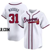 Greg Maddux Men's Atlanta Braves White Limited Home Jersey