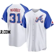 Greg Maddux Men's Atlanta Braves White Replica 2023 City Connect Jersey