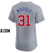 Greg Maddux Men's Chicago Cubs Gray Elite Road Jersey