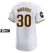 Greg Maddux Men's San Diego Padres White Elite Home Patch Jersey