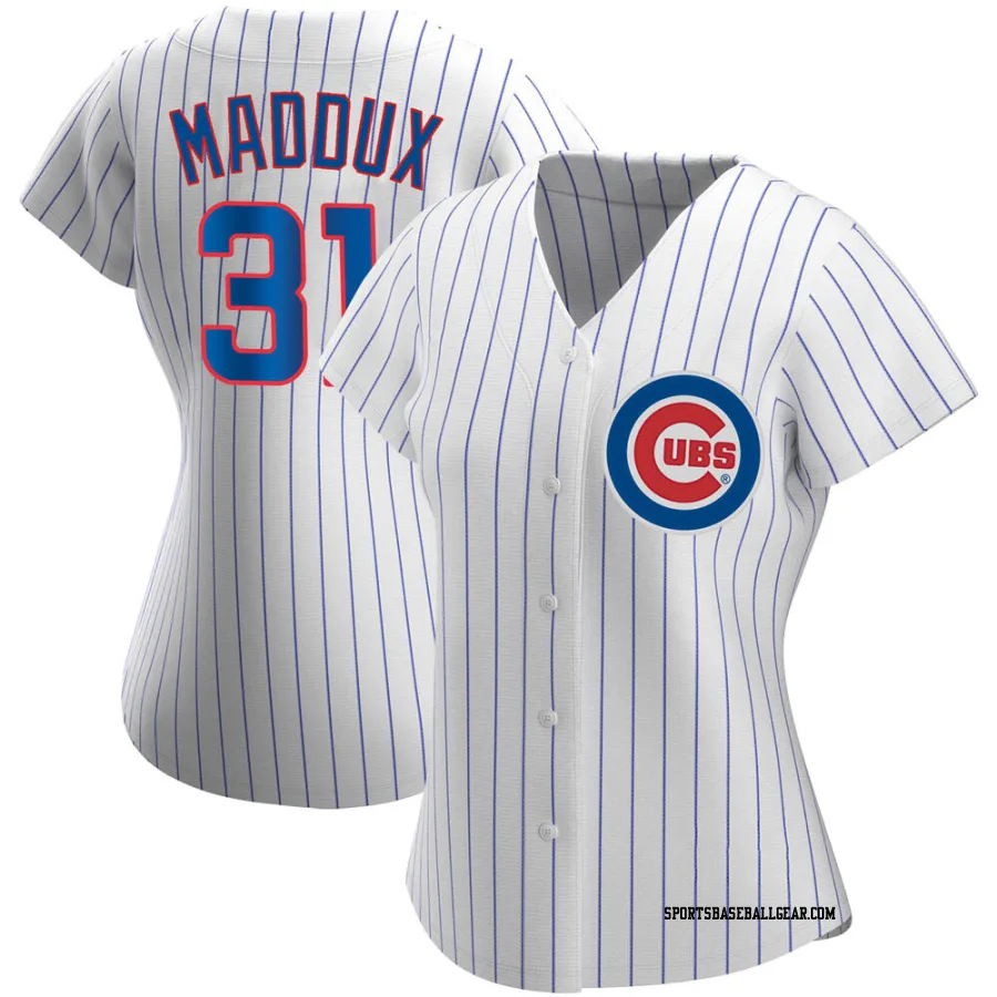 Greg Maddux Women's Chicago Cubs White Authentic Home Jersey