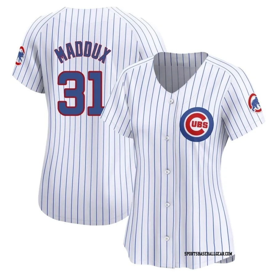 Greg Maddux Women's Chicago Cubs White Limited Home Jersey