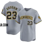 Greg Vaughn Men's Milwaukee Brewers Gray Limited Away Jersey