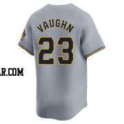 Greg Vaughn Men's Milwaukee Brewers Gray Limited Away Jersey